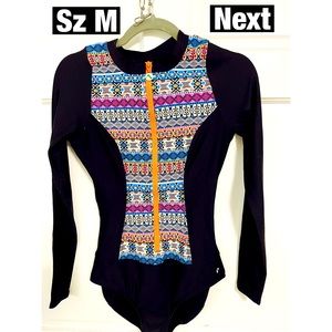 Next, Zip Up Bodysuit or Swimsuit Sz M. New!